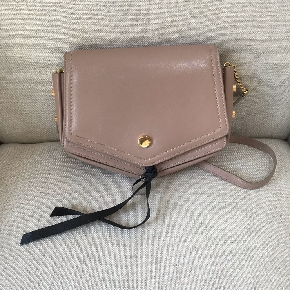 JIMMY CHOO Leather Arrow Crossbody Bag Authentic